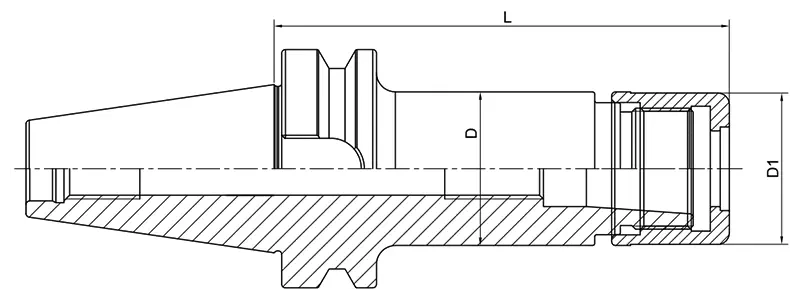 Цанговый патрон AdvaCut BBT40 SKS10, ø2-10 мм, H=120; MAS403/BBT; AD; G2,5