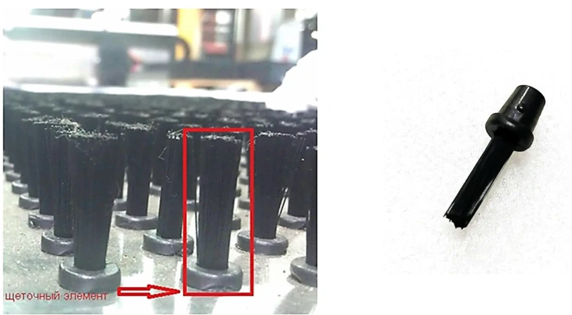 Поддержка листа щеточная в сборе, 19 mm