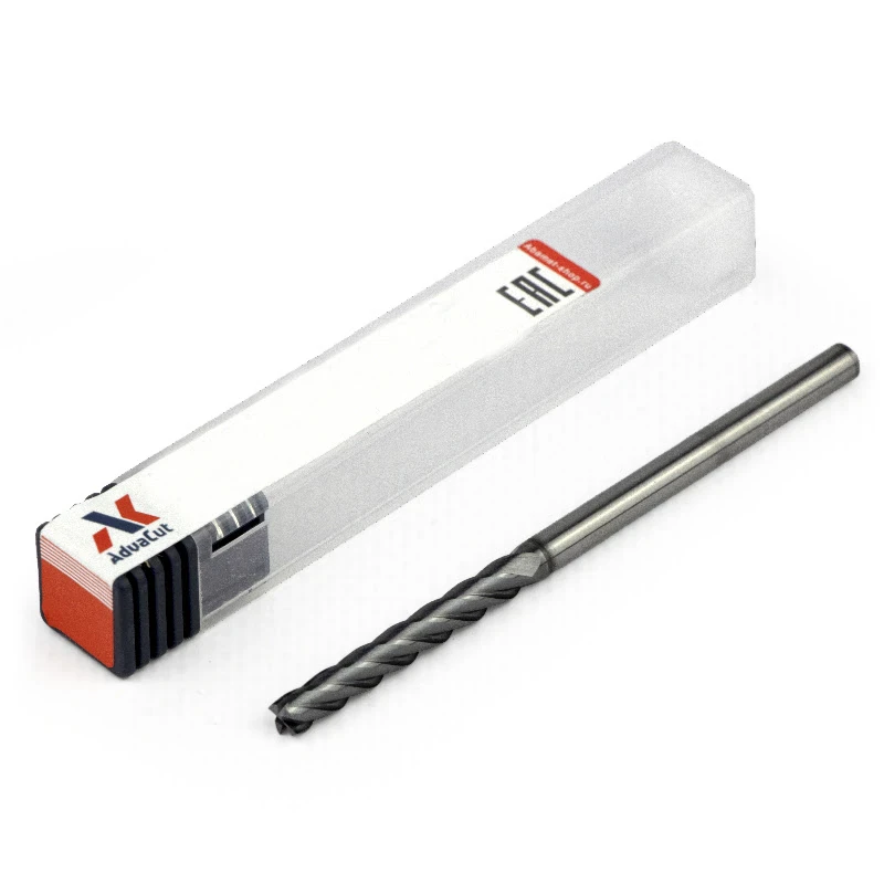Фреза концевая твердосплавная APL100-SQCL4-040-030-000, длинная режущая часть, ØD 4 мм