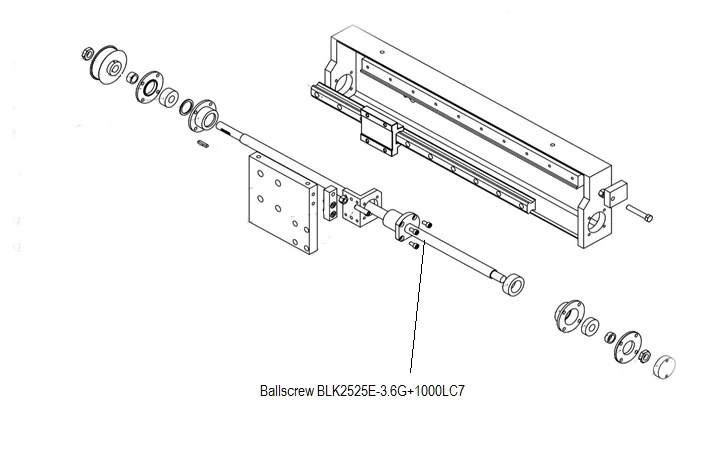 Шарико-винтовая пара оси Х (BLK2525E-3.6G+1000LC7)