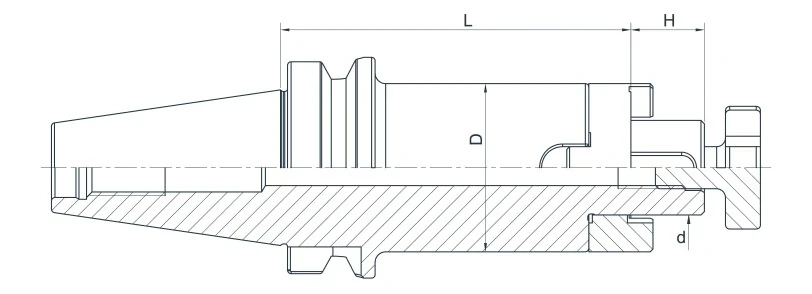Комбинированный держатель AdvaCut для торцевых фрез BT50, посадочный ø16 мм, L=100мм; MAS403/BT; AD; G6,3;