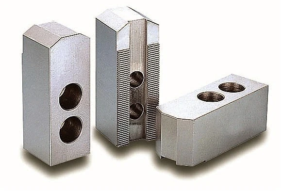 Cтальные мягкие накладные заостренные кулачки (3 шт.) для гидравлических патронов ⌀380 мм, 165x62х150 мм, паз 22 мм, МЦ 43 мм, М20