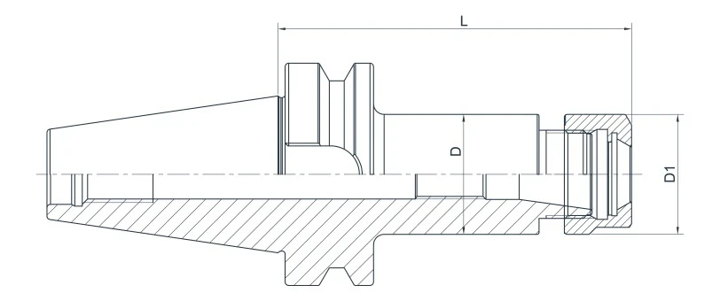 Цанговый патрон c шестигранной гайкой AdvaCut BT40 ER25, ø2-16 мм, H=200; MAS403/BT; AD; G6,3