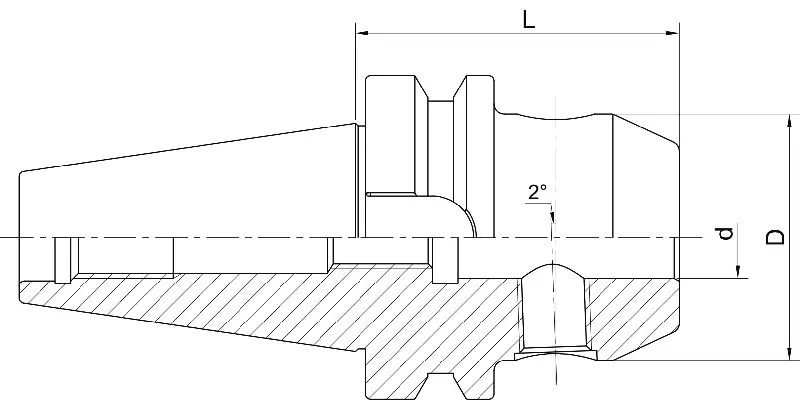 Патрон AdvaCut Whistle Notch BT50, отверстие ø40мм, L=110мм; MAS403/BT; AD; G6,3;