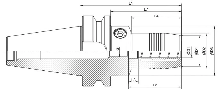 Гидропластовый патрон AdvaCut BBT40, отверстие ø32мм, L=105мм; MAS403/BT; AD; G2.5