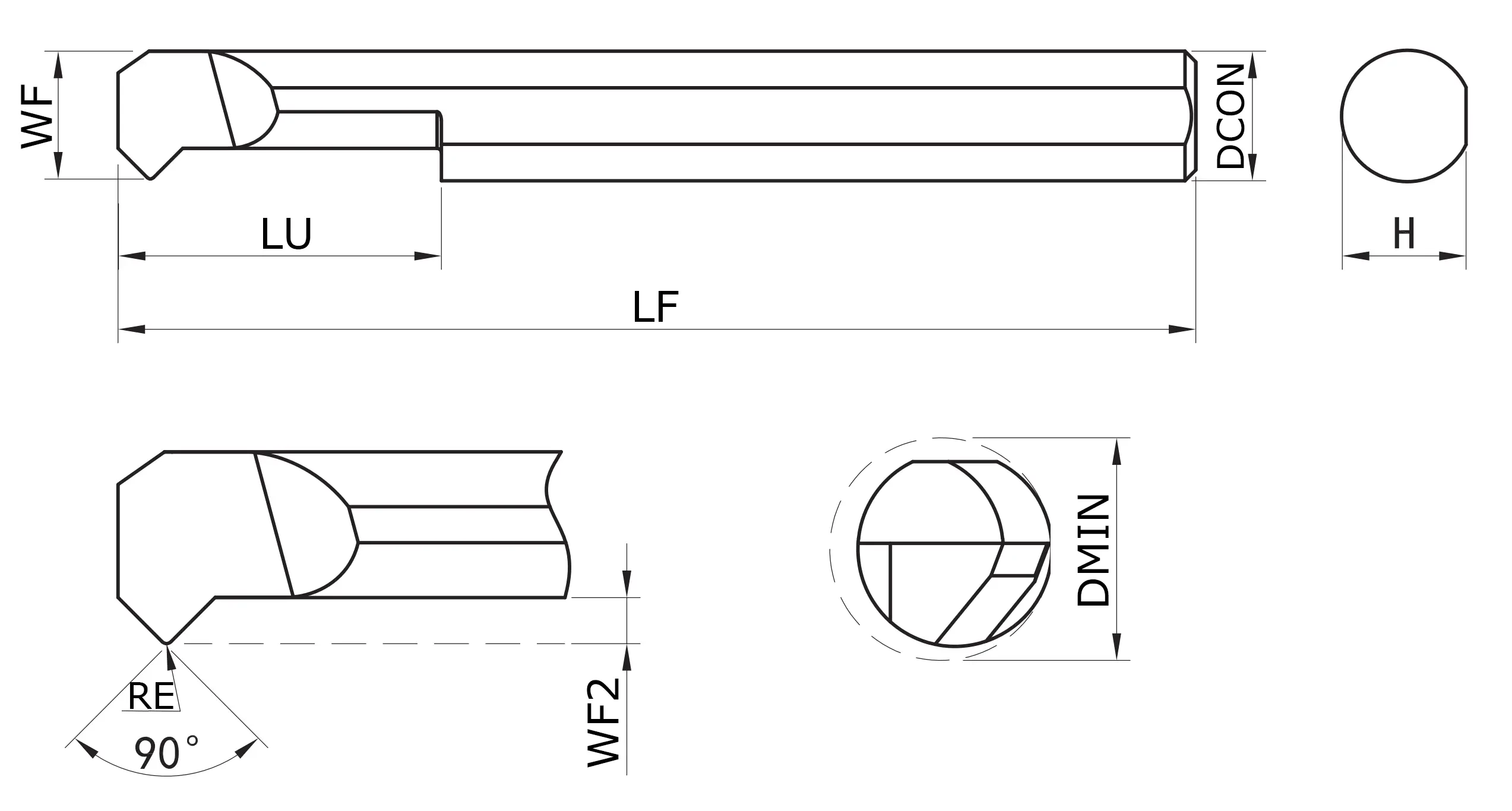 Мини-резец фасочный MKFOR-060-150-020-NS
