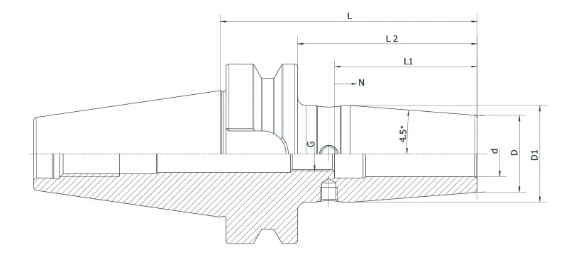 Термозажимной патрон AdvaCut BBT40, ø=12мм, H=160мм, с уклоном 4.5°; MAS403/BT; G2.5