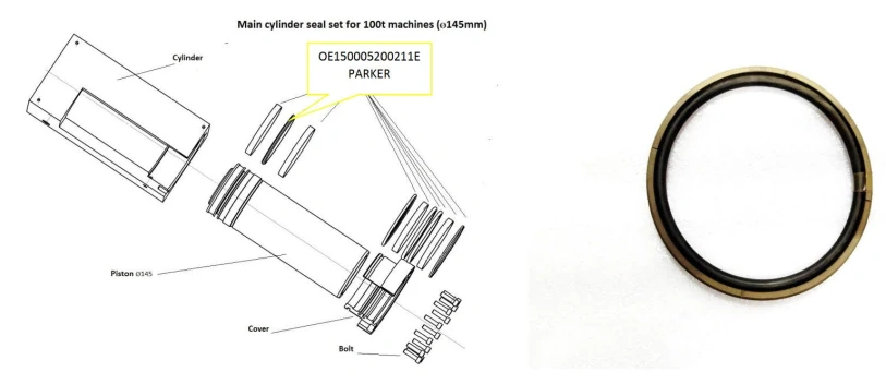 Уплотнительное кольцо OE150005200211E PARKER, 100T