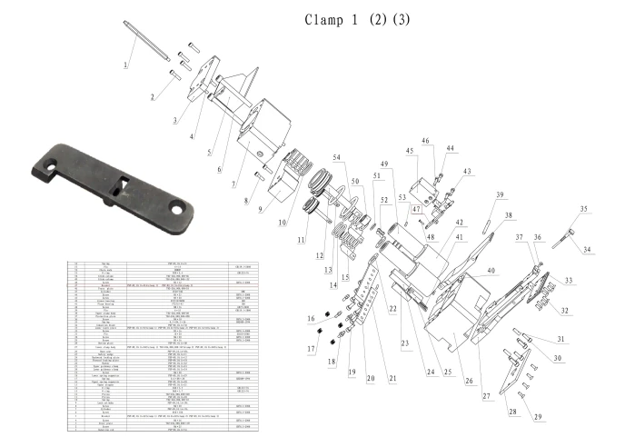 Прижим датчика, зажим 1, PSP-09,10.1A-01A