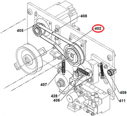 Ведомый шкив натяжного ролика. Реплика X058D916G51