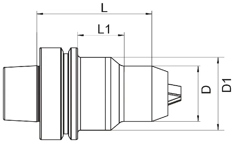 Cверлильный патрон AdvaCut HSK63E, ø 1-10мм, L=90мм; DIN 69893; AD; G2.5