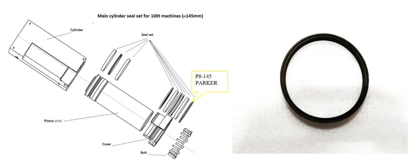 Грязесъемное кольцо P8-145 PARKER