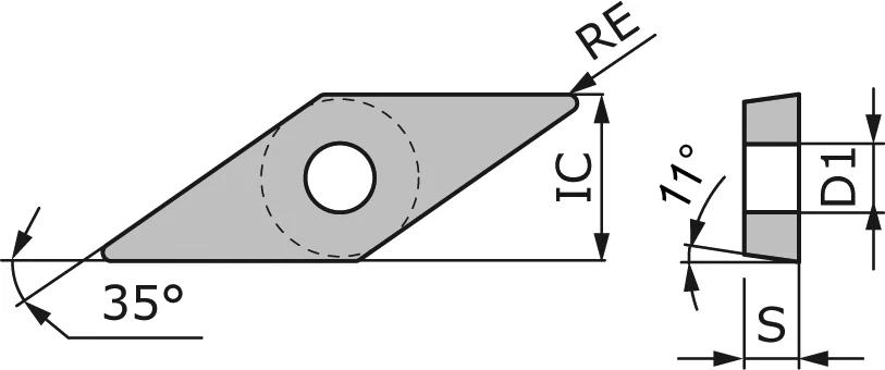 Пластина токарная VPGT080202-TDOP-CP1315