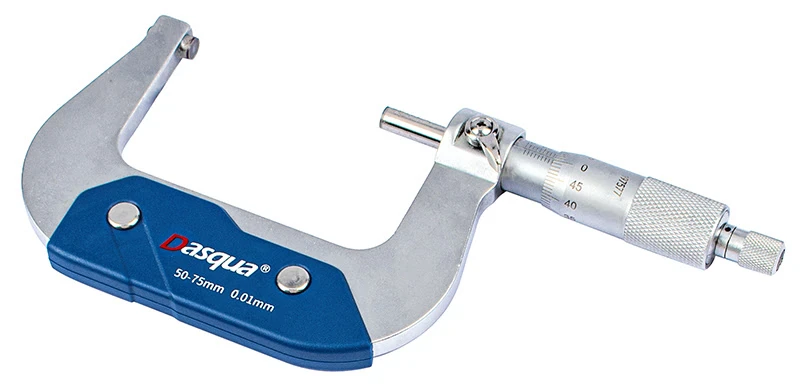 Микрометр гладкий с хромированным корпусом; 50-75мм; 0,01мм