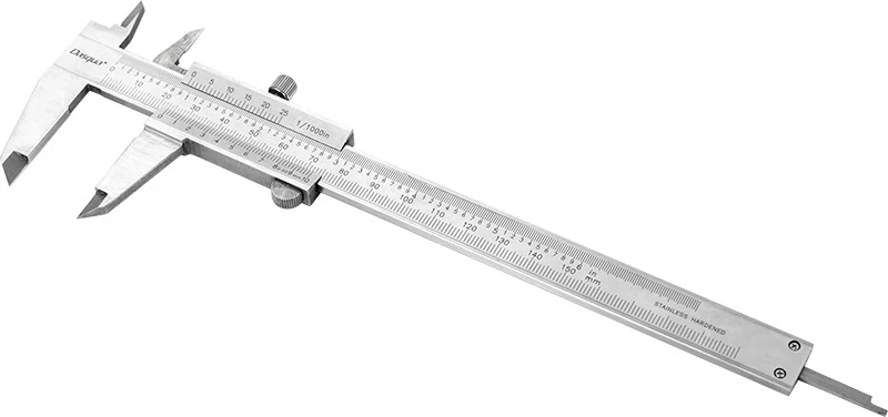 Штангенциркуль нониусный с цельной рамкой; 0-150мм/0-6"; 0,02мм/0,001"