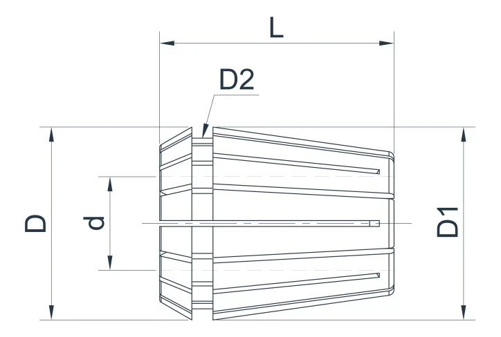 Цанга ER25, ø8 мм, макс. биение 0,01 мм