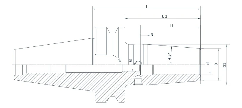 Термозажимной патрон AdvaCut BT40, ø=32мм, H=200мм, с уклоном 4.5°; MAS403/BT; G2.5