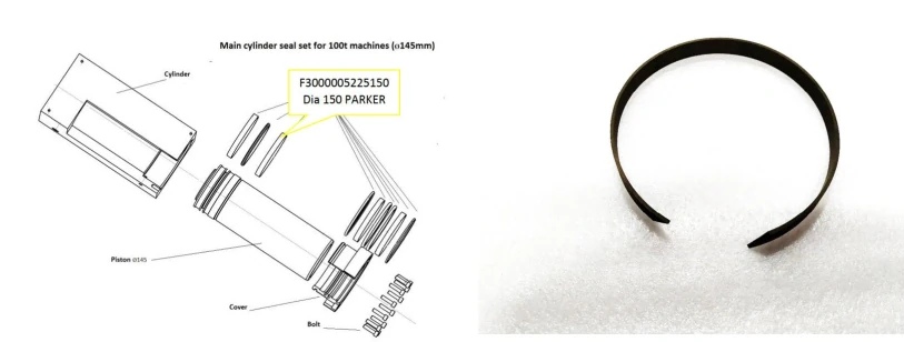 Направляющее кольцо F3000005225150 Dia 150 PARKER