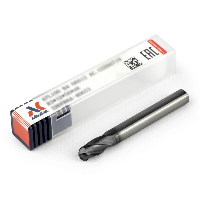 Фреза концевая твердосплавная APL100-BNCM4-120-022-600, сферическая, ØD 12 мм