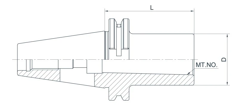 Держатель AdvaCut SK30 для сверл с конусом Морзе №3 (MK3), L=80мм; DIN69871; AD; G6,3