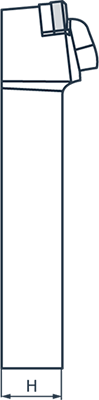 H - высота державки