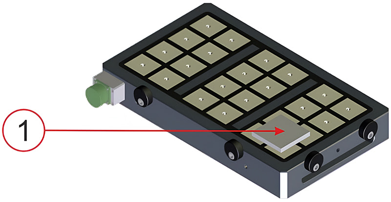 Размещение заготовок на магнитной плите