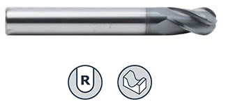 Фреза по стали со сферическим торцем