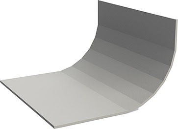 Деталь из тонколистного металла, изагтовленная методом воздушной гибки