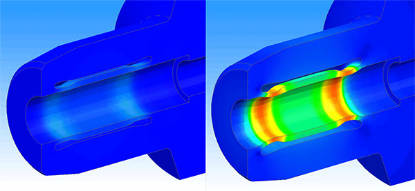 Процесс работы зажима в гидравлическом патроне