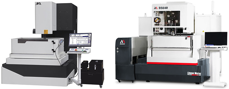 Прецизионный электроэрозионный проволочно-вырезной станок с молибденовой проволокой BQY630 (слева) и электроэрозионный проволочно-вырезной станок BS640 (справа)
