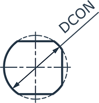 Схема диаметра хвостовика токарной оправки
