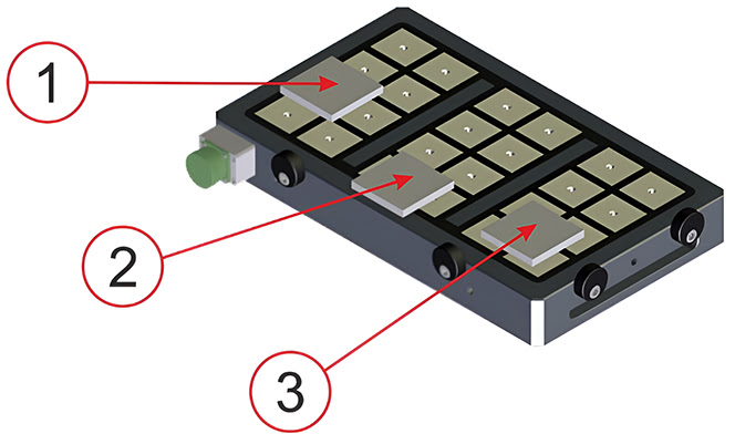 Размещение заготовок на магнитной плите