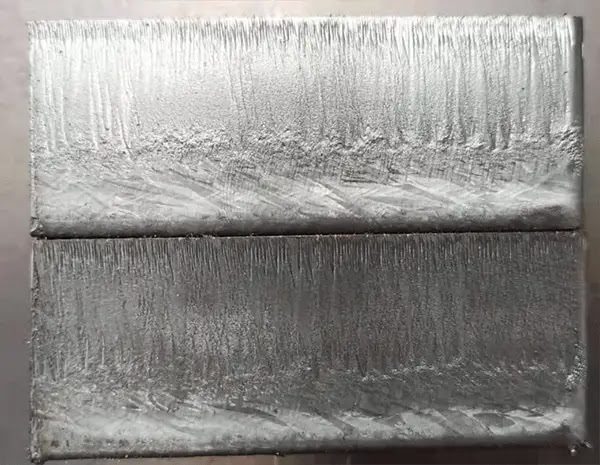 Кромка образца, сплав NM400, толщина 20 мм